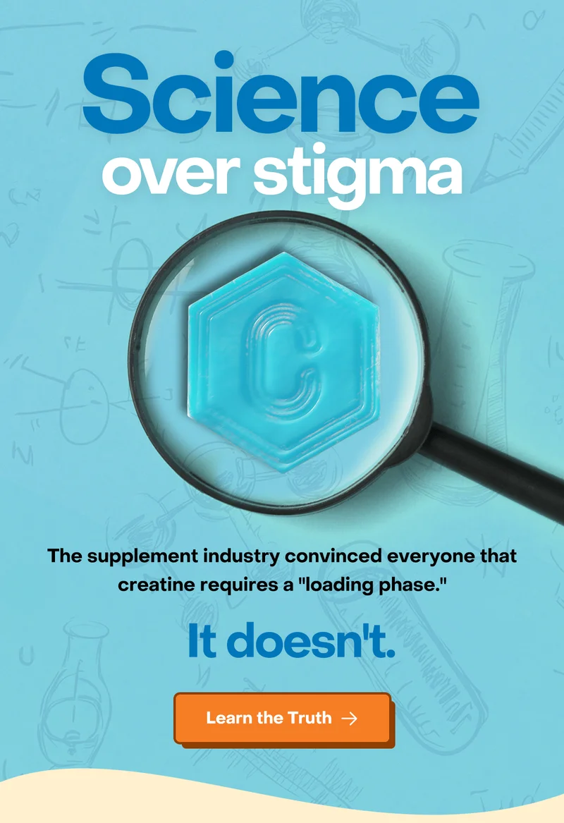 Science over stigma. The supplement industry convinced everyone that creatine requires a "loading phase." It doesn't. Learn the truth.