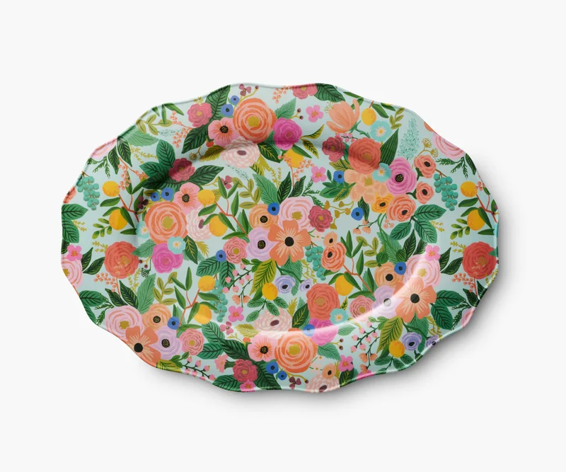 Image of Melamine Serving Platter - Garden Party