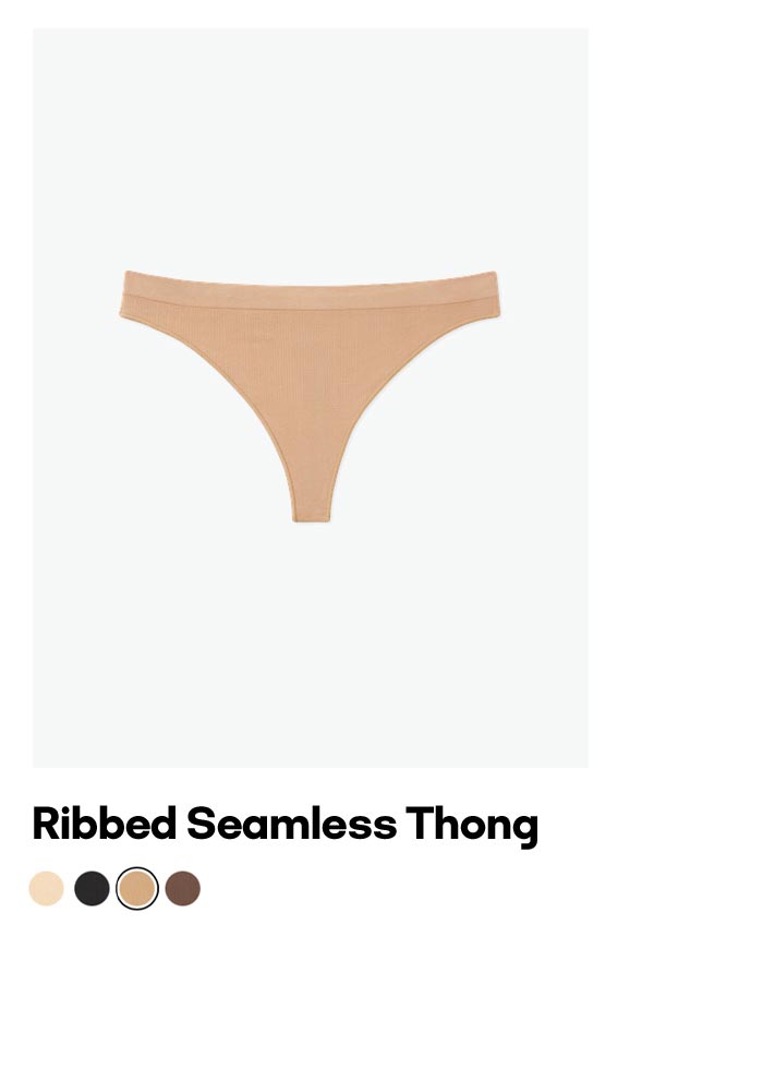 Ribbed Seamless Thong