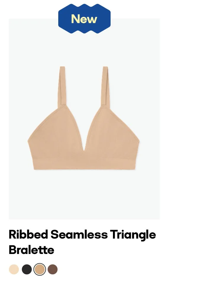 Ribbed Seamless Triangle Bralette
