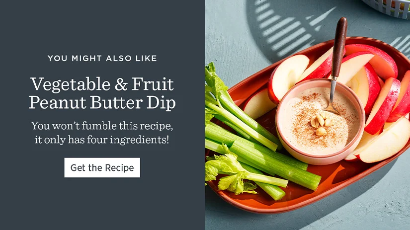 Vegetable and Fruit Peanut Butter Dip