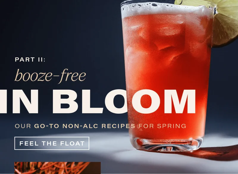 PART II - BOOZE-FREE IN BLOOM: our go-to non-alc recipes for spring [FEEL THE FLOAT]