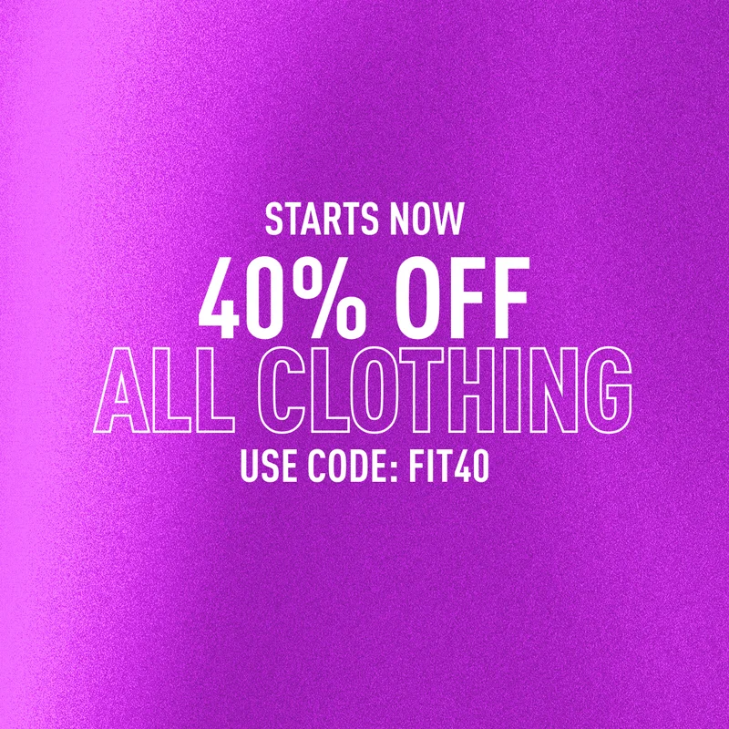 STARTS NOW | 40% OFF ALL CLOTHING | USE CODE: discount code
