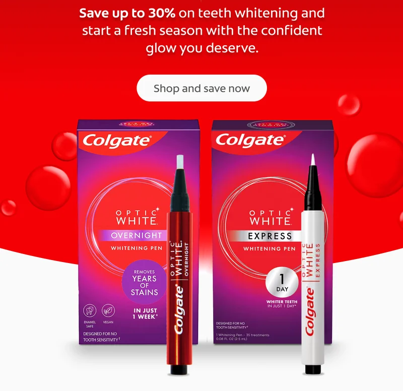 Save up to 30% on teeth whitening and start a fresh season with the confident glow you deserve. Click here to shop and save now
