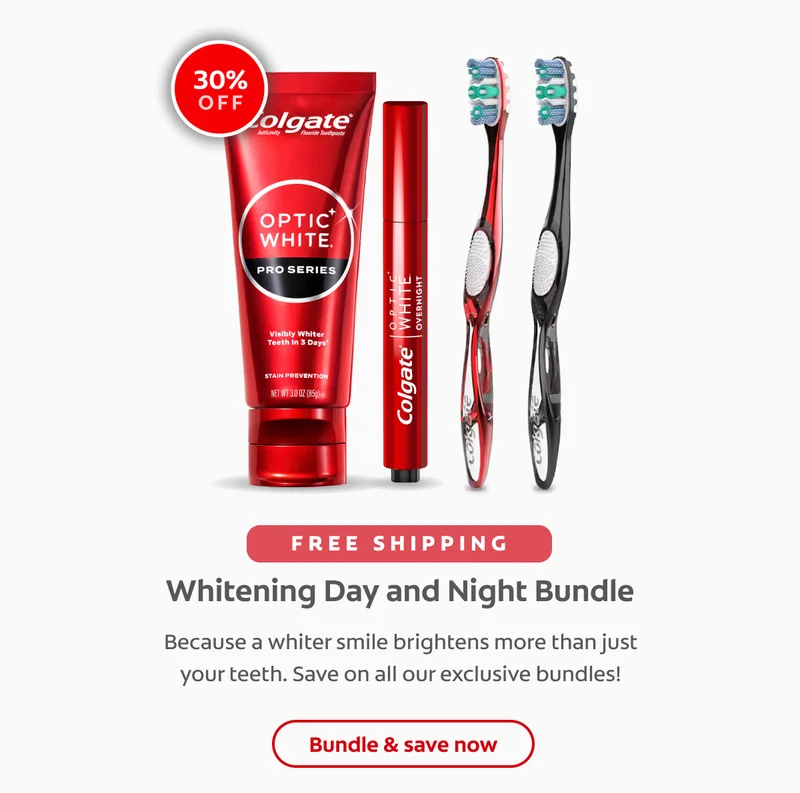 FREE SHIPPING Whitening Day and Night Bundle Because a whiter smile brightens more than just your teeth. Save on all our exclusive bundles! Click here to bundle & save now