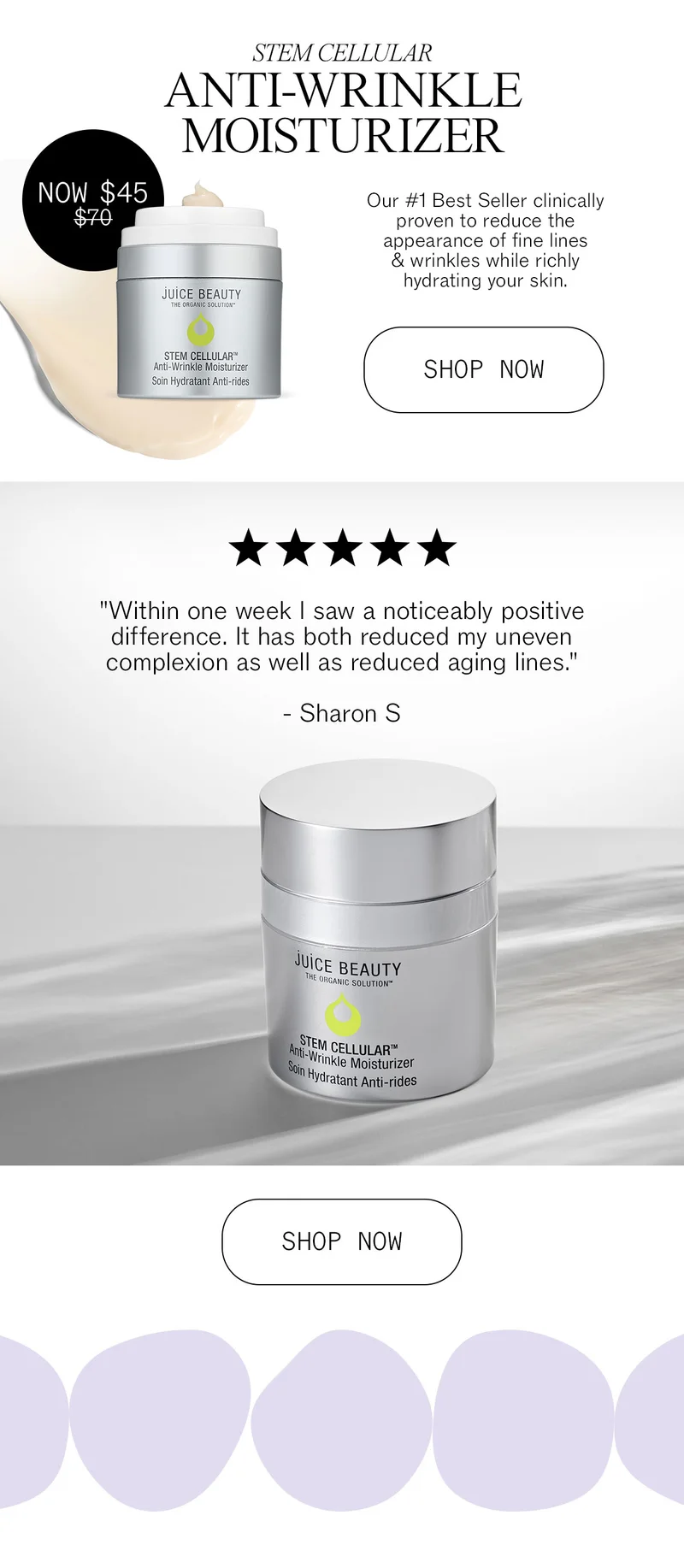 30% Off Stem Cellular Anti-Wrinkle Moisturizer