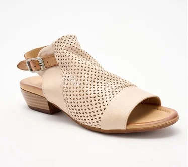 Miz Mooz Leather Shooties Heeled Sandals - Cayden
