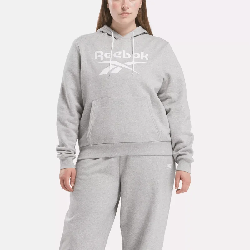 Image of Women's Reebok Identity Big Logo Fleece Hoodie (Plus Size)