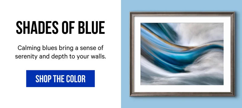 Shades of Blue: Calming blues bring a sense of serenity and depth to your walls.