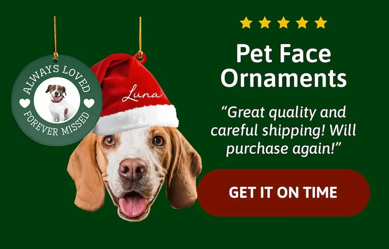 Pet Face Ornaments: "Great quality and careful shipping! Will purchase again!"