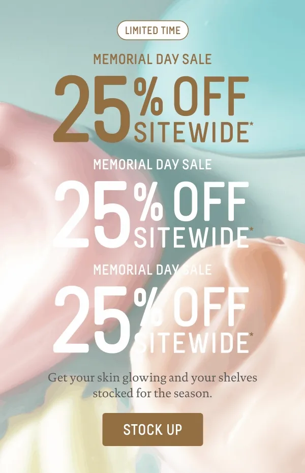 25% OFF SITEWIDE