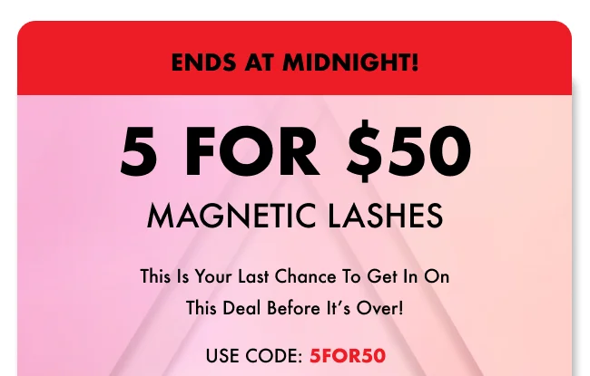 Buy 5 Magnetic Lashes for $50
