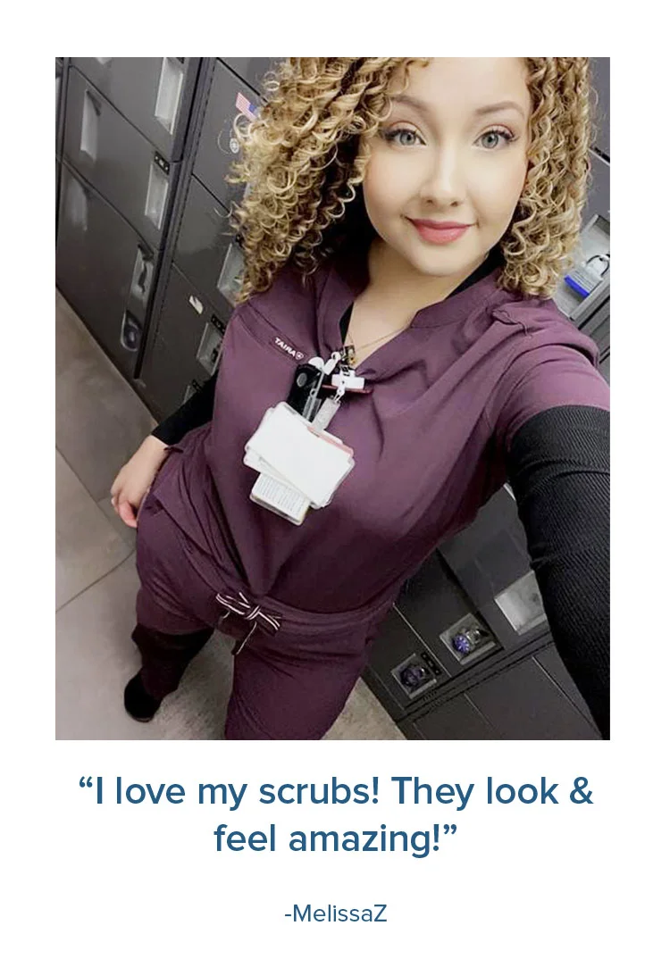 I love my scrubs! They look & feel amazing! -MelissaZ