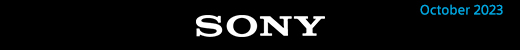 SONY | October 2023