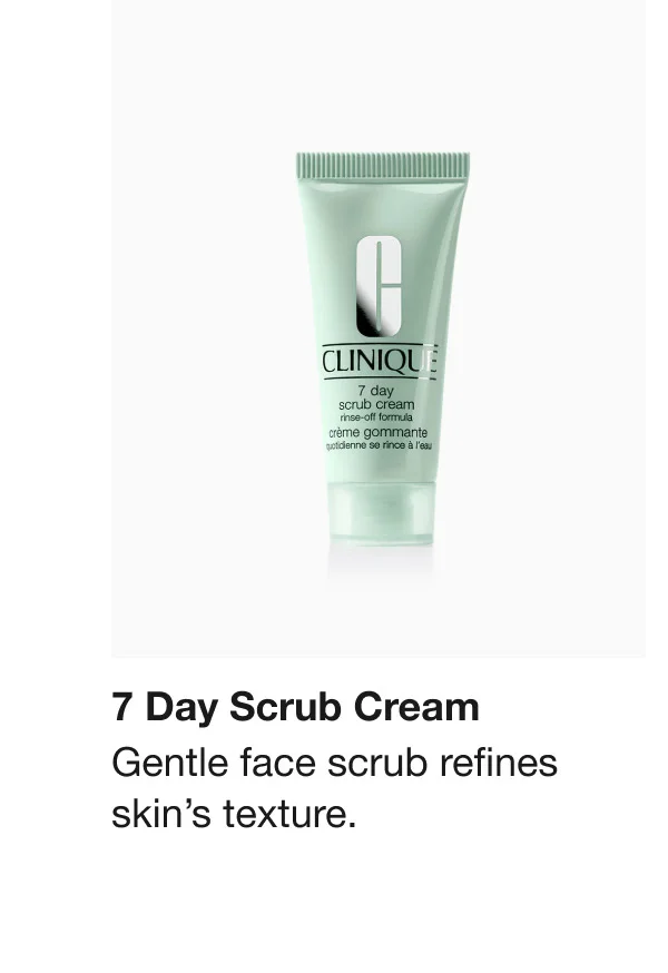 7 Day Scrub Cream | Gentle face scrub refines skin’s texture.