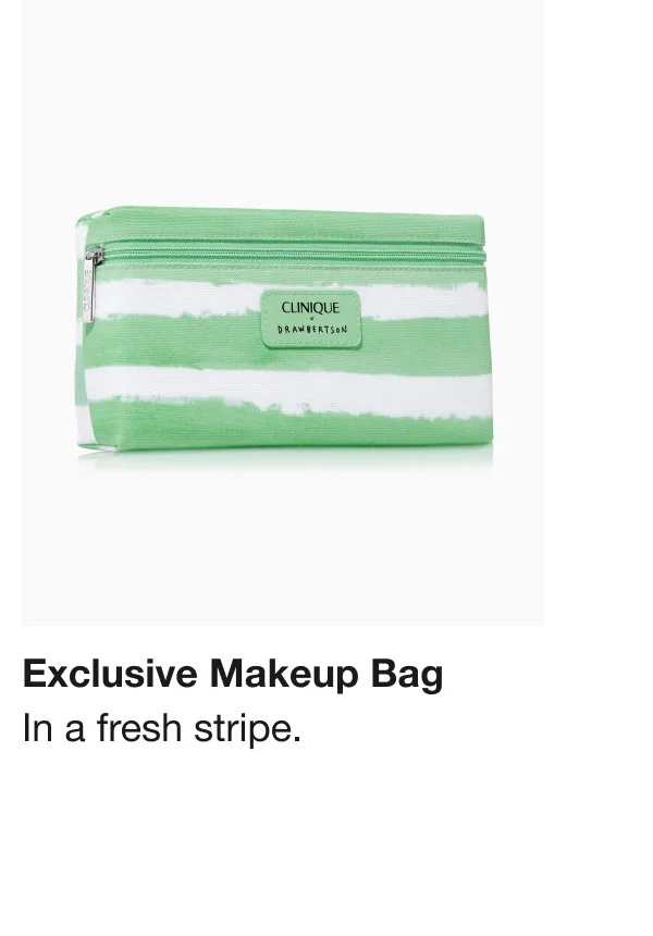 Exclusive Makeup Bag | In a fresh stripe.