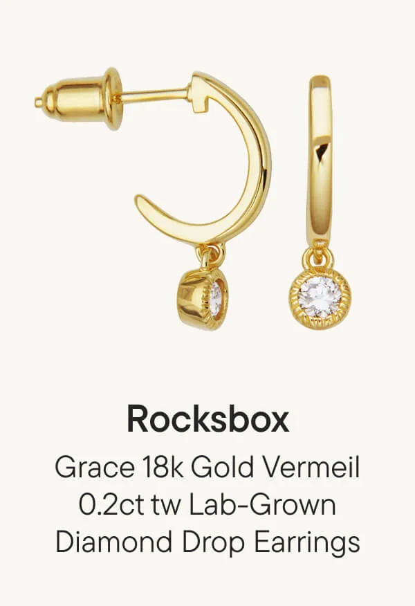 Grace 18k Gold Vermeil 0.2ct tw Lab-Grown Diamond Drop Earrings Grace 18k Gold Vermeil 0.2ct tw Lab-Grown Diamond Drop Earrings