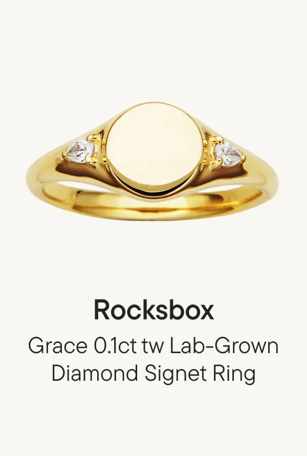 Grace 0.1ct tw Lab-Grown Diamond Signet Ring Grace 0.1ct tw Lab-Grown Diamond Signet Ring
