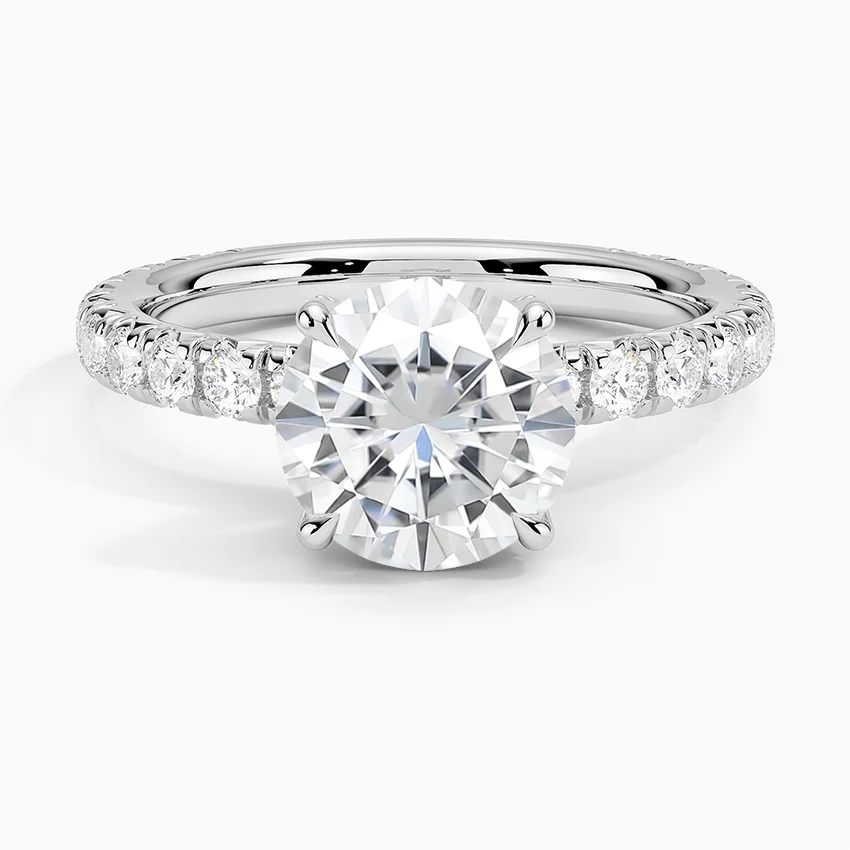 Platinum Moissanite Olympia Diamond Ring