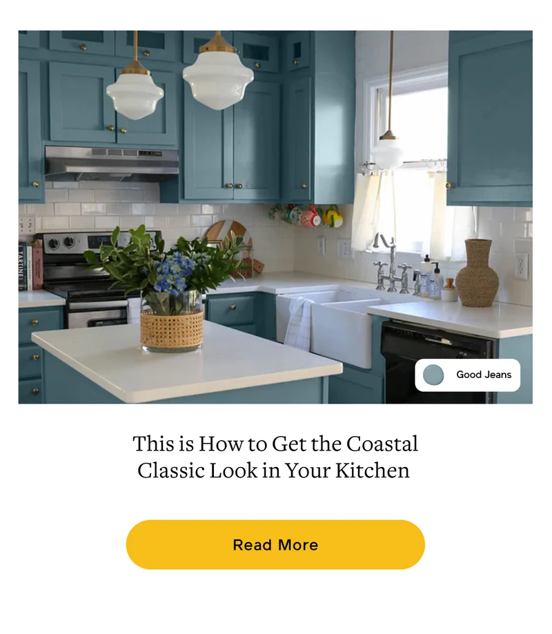 This is How to Get the Coastal Classic Look in Your Kitchen. Read More