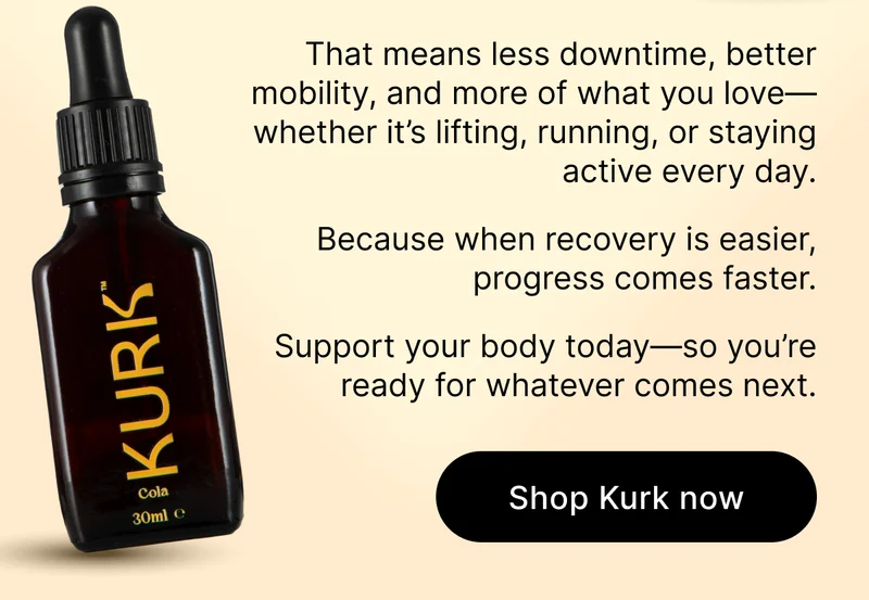 That means less downtime, better mobility, and more of what you love—whether it’s lifting, running, or staying active every day.  Because when recovery is easier, progress comes faster.  Support your body today—so you’re ready for whatever comes next. [ SHOP KURK NOW ]