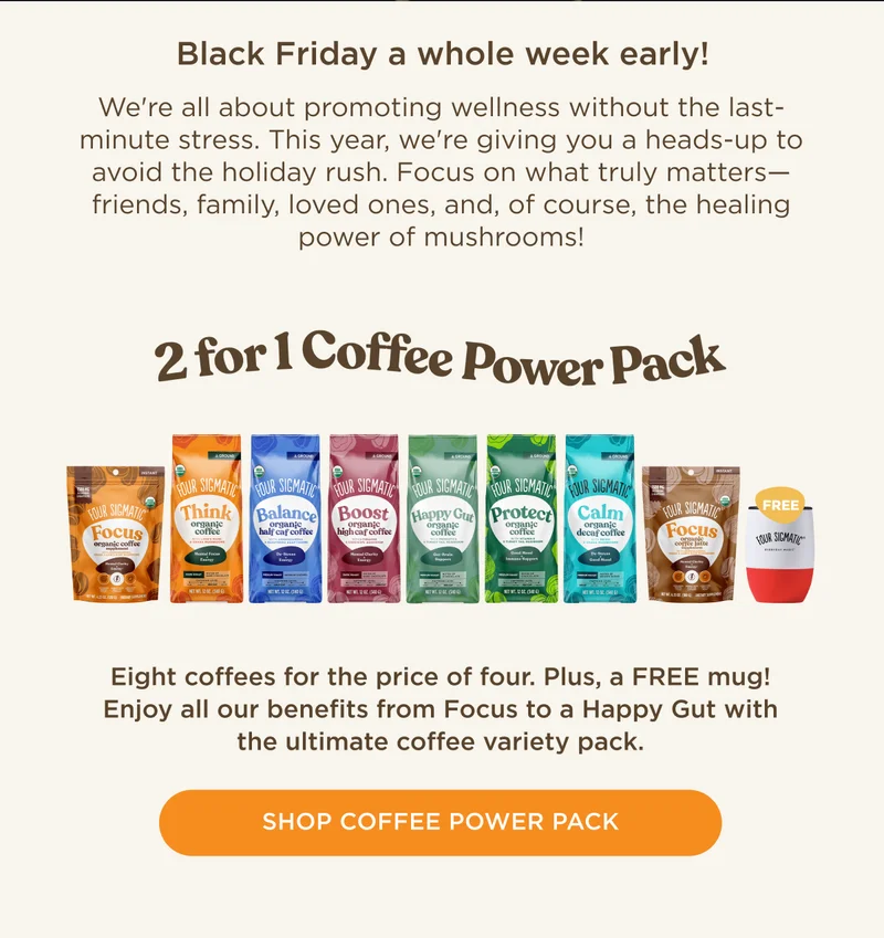2 for 1 coffee power pack