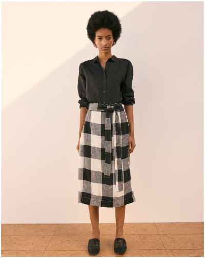[image]The Linen Relaxed Shirt and The Linen Wrap Skirt
