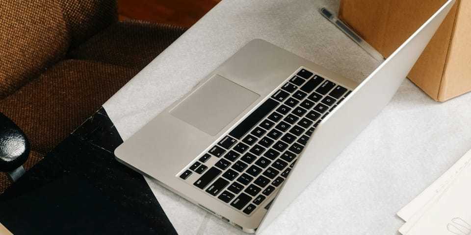 Laptop on a desk