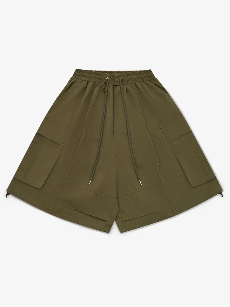 Image of Estudio Niksen Ripstop Balloon Cargo Shorts - Khaki