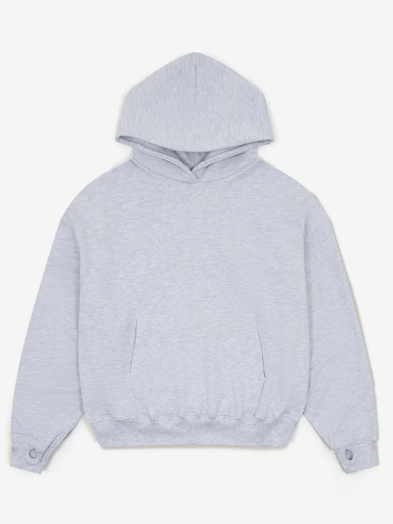 Image of Estudio Niksen Signature Thumb Hoodie - Light Grey