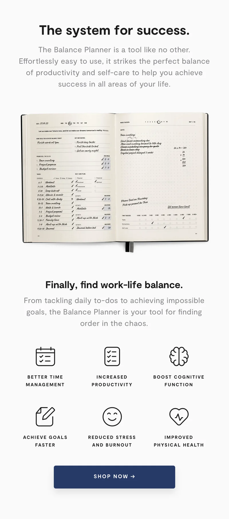 Shop The Balance Planner