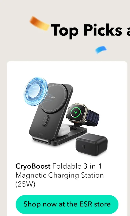 CryoBoost Foldable 3-in-1 Magnetic Charging Station (25W)