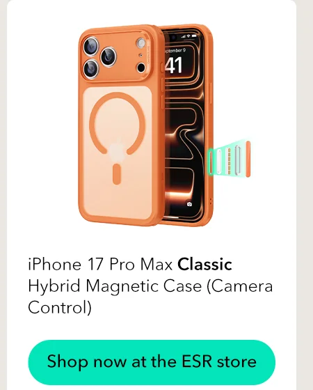 iPhone 17 Pro Max Classic Hybrid Magnetic Case (Camera Control)