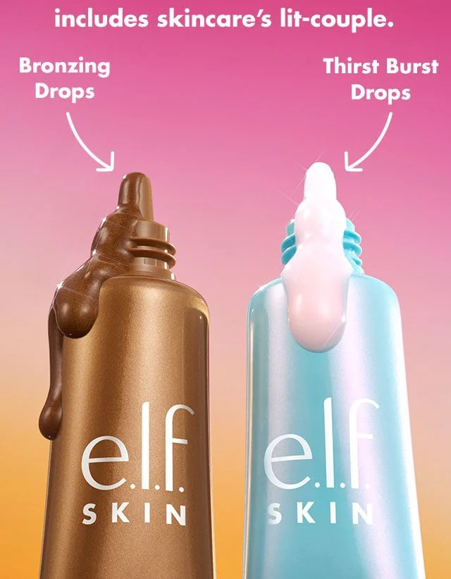 Duo of travel-size brightening and bronzing serums
