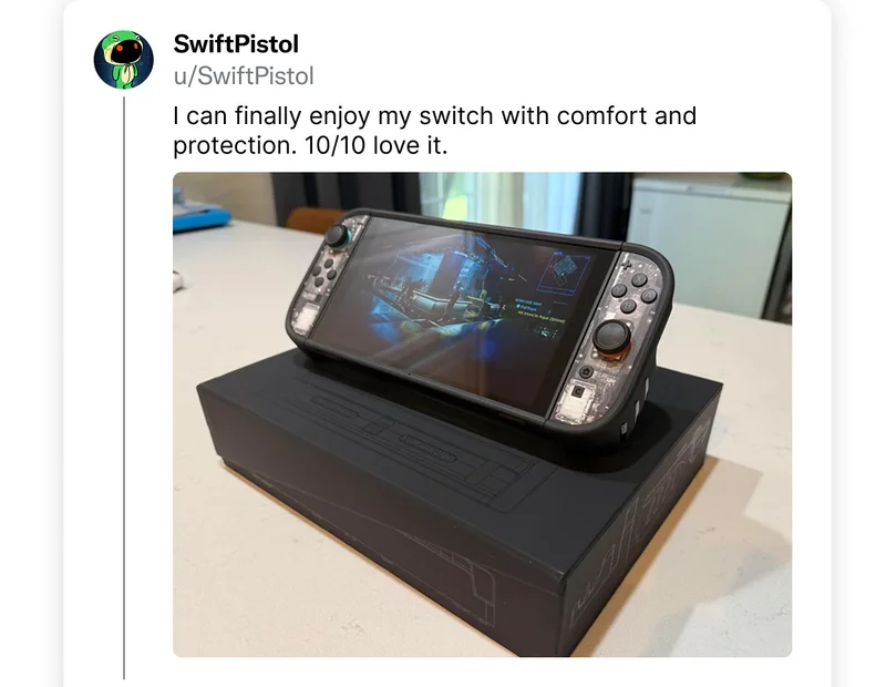 SwiftPistol on Reddit: "I can finally enjoy my switch with comfort and protection. 10/10 love it."
