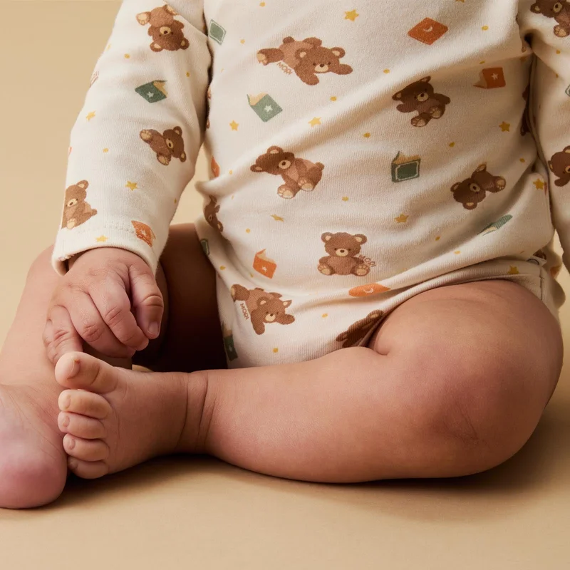 Image of Teddy Bear Long Sleeve Bodysuit