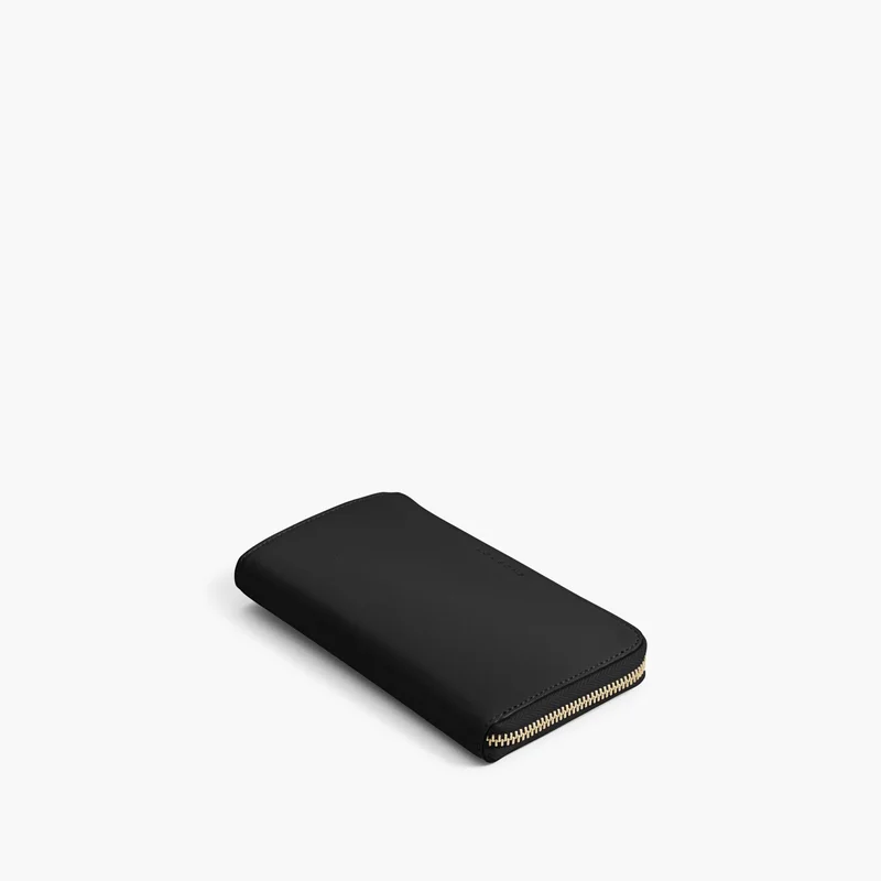 Image of Magnolia Leather Wallet - Nappa Leather - Black / Gold / Grey