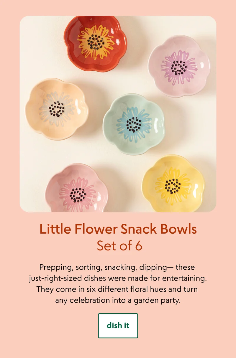 Little Flower Snack Bowls - Set of 6