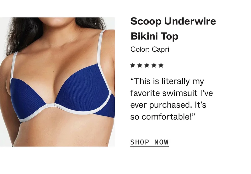 Shop Scoop Underwire Bikini Top Capri