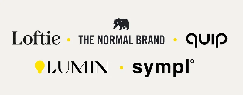 Loftie, The Normal Brand, Quip, Lumin, and Sympl