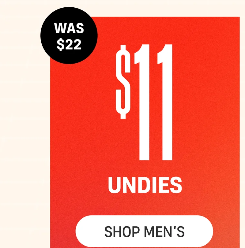 Was $22 | $1 Undies | Shop Men's Was $22 | $1 Undies | Shop Men's