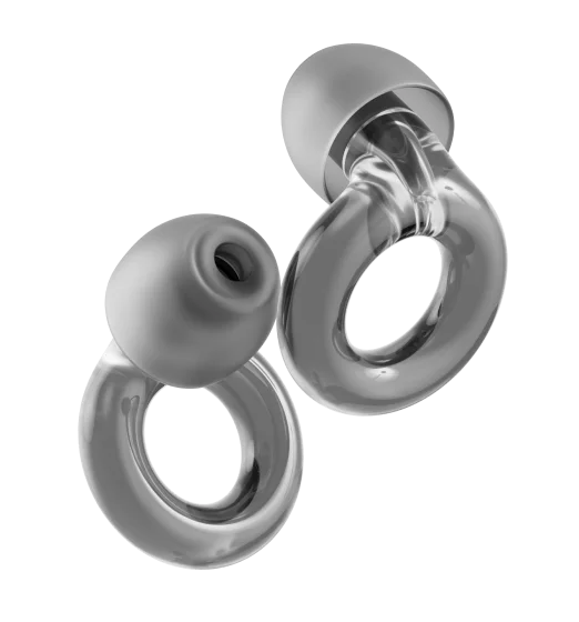 A pair of Loop Engage 2 earplugs.