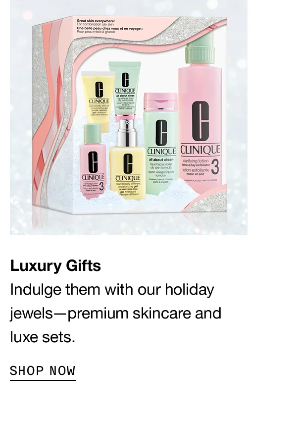 Luxury Gifts | Indulge them with our holiday jewels - premium skincare and luxe sets. SHOP NOW