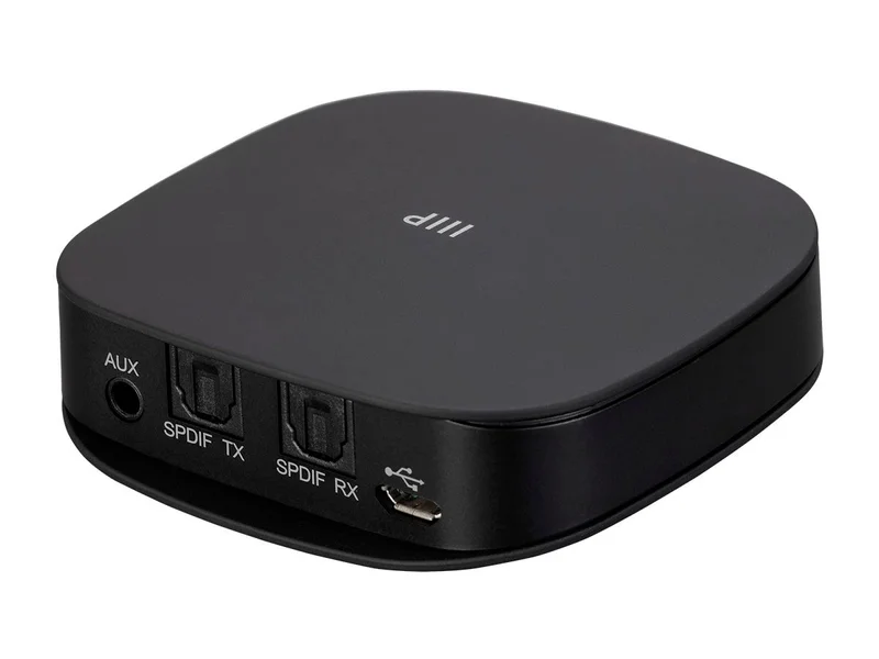 Monoprice Premium Bluetooth 5 Transmitter and Receiver with Qualcomm aptX Audio, Qualcomm aptx HD Audio, Qualcomm aptX Low Latency Audio, AAC, and SBC Codecs, and Optical and Aux Inputs