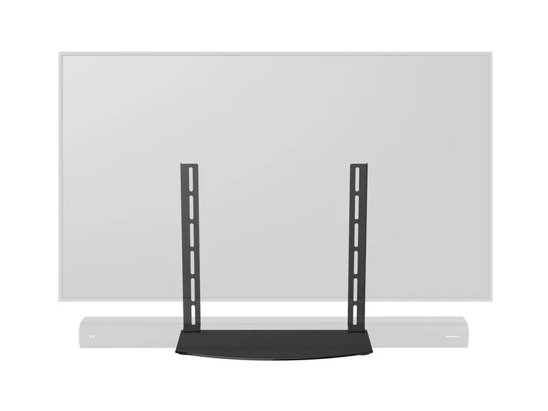 Monoprice TV Mounted Glass Shelf, Allows Above or Below TV Mounting of Blu-Ray Player, Cable Box, Game Console, Streaming Device, Soundbar, or Center Speaker (Max 22 lbs, VESA 400x300) Black