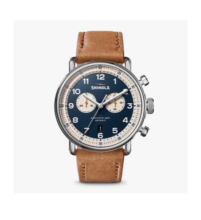 Canfield C56 Chronograph Watch Leather Strap