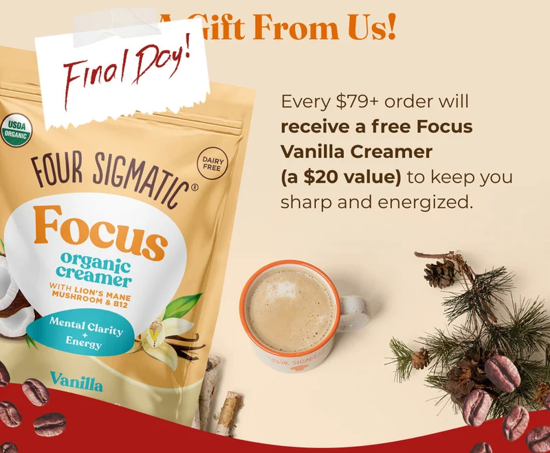 Every $79+ order will receive a free Focus Vanilla Creamer