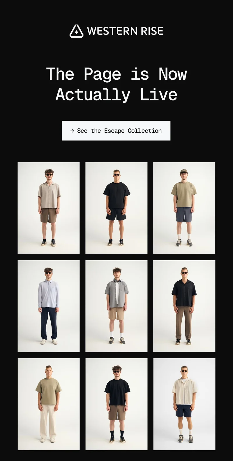 The Page is Now Actually Live → See the Escape Collection