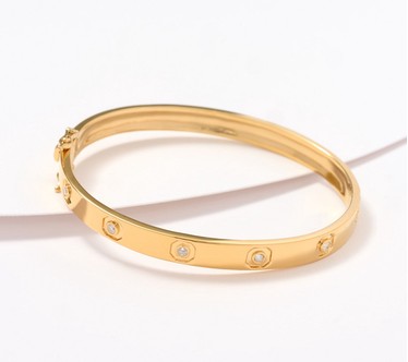 Accents by Affinity Diamonds Hinge Bangle, 0.20cttw, SS