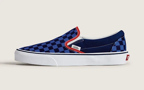 Classic Slip-On Checkerboard Shoe Navy/Blue